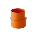 Aumento F.M. Ø 100/125 in PVC arancio per scarichi