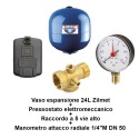 Kit autoclave 24Lt Zilmet, Raccordo a 5 vie, Pressostato, Manometro attacco radiale -  Centro Edile Srl