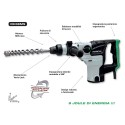 Hitachi Martello combinato DH38MS perforatore-demolitore 950 W -  Centro Edile Srl