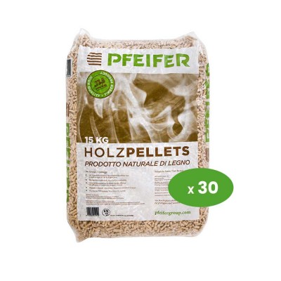 Pfeifer Holzpellets pellet in legno - Kit 30 sacchi - Centro Edile Srl