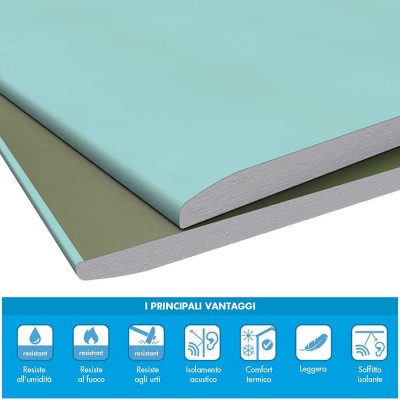 Knauf Idrolastra GKI 3000x1200x12.5 Mm per ambienti umidi - Centro Edile Srl