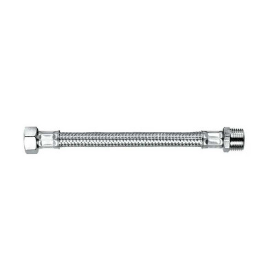 Flessibile acqua trecciato Inox a 7 fili DN 10 - Ø14 MF./FF. 3/8x3/8 - Centro Edile Srl
