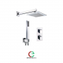 Isola del Sud kit doccia Square miscelatore termostatico doccia con deviatore soffione e doccetta - Centro Edile srl