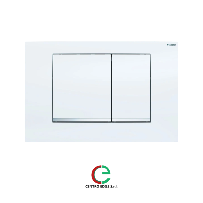 Geberit Placca Di Comando Sigma 50 | Cromo/Bianco | Doppio Scarico | Per Cassette WC Geberit