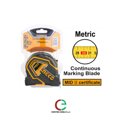 Ingco flessometro 5mt x 25mm MIDII - Centro Edile Srl