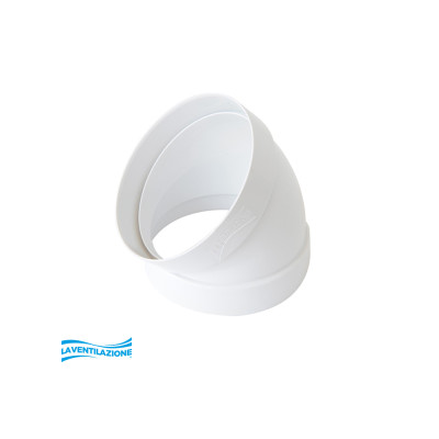 La Ventilazione Curva a 45° FF per tubo tondo Ø 100 mm CCR10045B - Centro Edile Srl