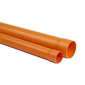 TUBO IN PVC ARANCIO DA 2 METRI LINEARI PER SCARICHI - Centro edile srl