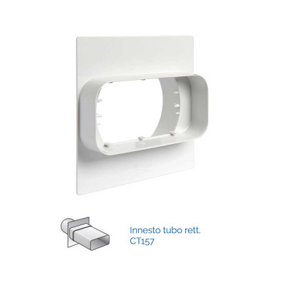 La Ventilazione Placca di passaggio PM157100B 150x70 / Ø 100 mm - Centro Edile Srl