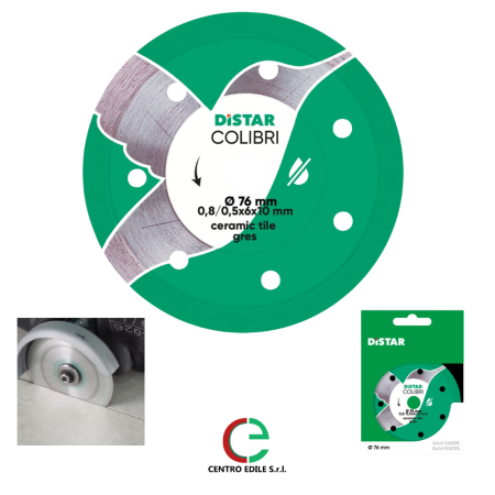 DISTAR Disco da taglio diamantato 76x10H Colibri - Centro Edile srl