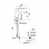 Scheda Tecnica Miscelatore per Lavabo con scarico BLU075CR di Rubinetteria Paffoni