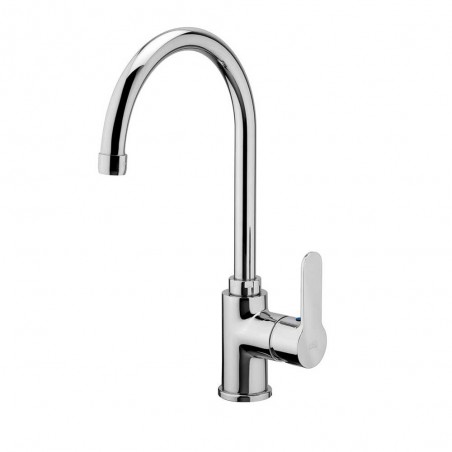 Miscelatore per Lavello monoforo con canna orientabile, serie Blu, di Rubinetteria Paffoni