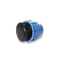 Tappo a compressione Blue Seal di fine linea in polipropilene per tubi in PE di SAB spa