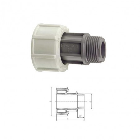 Riduzione  Pp  Filettata Maschio Femmina In Polipropilene Cod126519