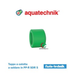 Tappo a calotta a saldare Fusio-Technik verde in PP-R SDR 5 serie 65008 di Aquatechnik