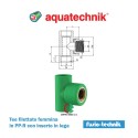 Tee filettato femmina Fusio-Technik, con inserto in lega di ottone, SDR 5 in PP-R di Aquatechnik