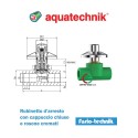 Rubinetto d’arresto a saldare Fusio-Technik in PP-R con cappuccio chiuso SDR 5 serie 40921 di Aquatechnik