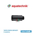 Tappo prova impianti, nero in plastica di Aquatechnik