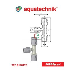 Tee Ridotto Safety-Pol in PPSU serie 20712 di Aquatechnik