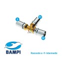 Raccordo a T intermedio a pressare per acqua e gas di Bampi Spa