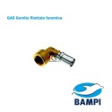 Gomito filettato femmina a pressare serie MP GAS di Bampi Spa