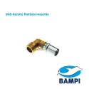 Gomito filettato maschio GAS a pressare della serie MP GAS di Bampi Spa