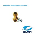 Gomito filettato femmina GAS a pressare con flangia della serie MP GAS di Bampi Spa