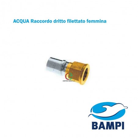 Raccordo dritto filettato femmina a pressare, per multistrato Acqua, serie MP di Bampi Spa