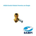 Gomito filettato Femmina con flangia a pressare, per multistrato Acqua, serie MP di Bampi Spa