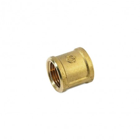 Manicotto filettato F-F in ottone giallo 2600.46 di General Fittings